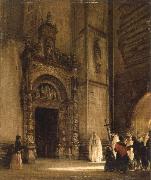 rudolph von alt side portal of como cathedral oil painting on canvas
